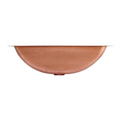 Undermount Rectangular Copper Sink - Smooth - Antique Copper Patina