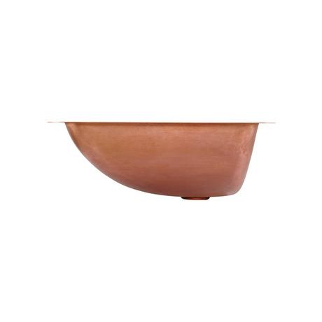 Undermount Rectangular Copper Sink - Smooth - Antique Copper Patina
