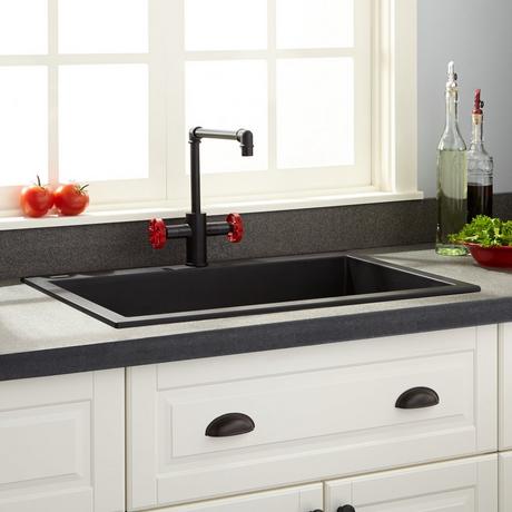 30" Holcomb Drop-In Granite Composite Sink - Black