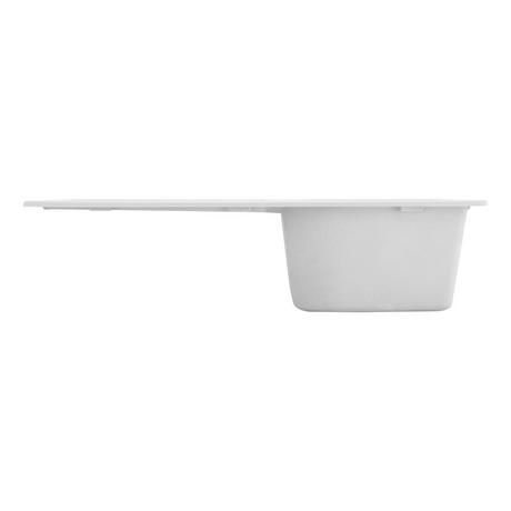 34" Allardt Drop-In Granite Composite Sink with Drainboard - Cloud White