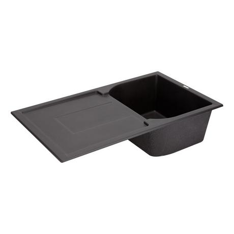 34" Allardt Drop-In Granite Composite Sink with Drainboard - Black