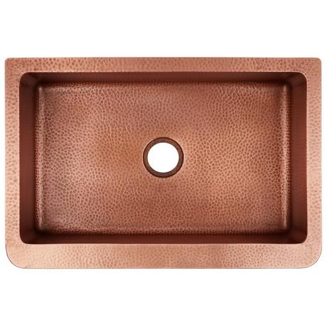 30" Fiona Hammered Copper Farmhouse Sink
