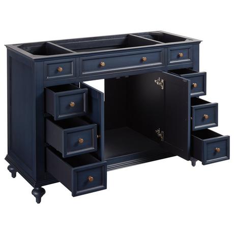 48" Keller Mahogany Vanity - Vintage Navy Blue - Vanity Cabinet Only
