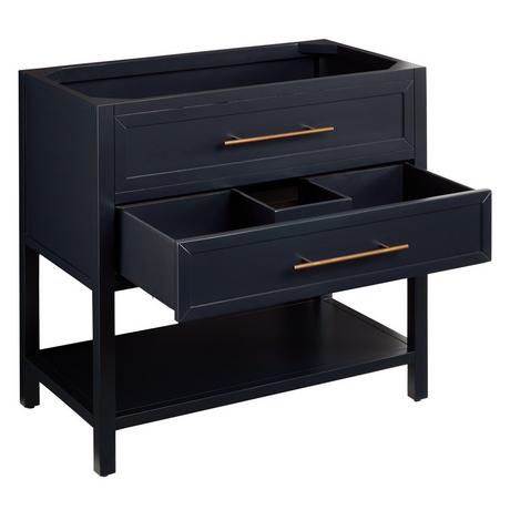 36" Robertson Mahogany Console Vanity for Rectangular Undermount Sink - Midnight Navy Blue
