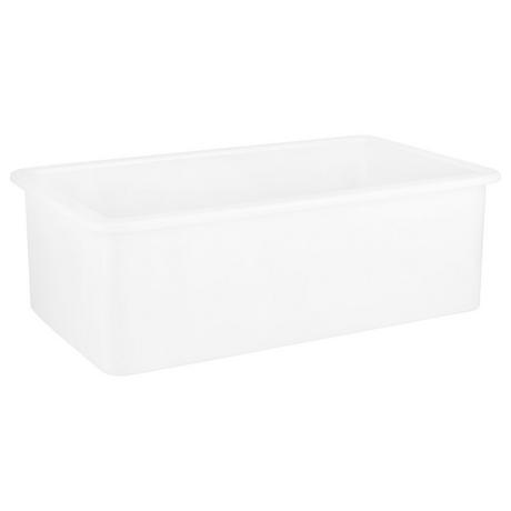 32" Derin Undermount Fireclay Sink - White