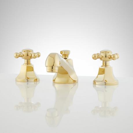 New York Widespread Bathroom Faucet - Contemporary Cross Handles