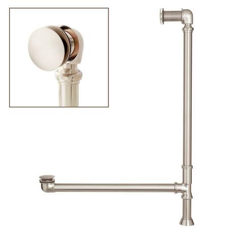 Extended Pop-Up Tub Drain - Swivel Head - Standard Overflow - 1-1/2" Tubing