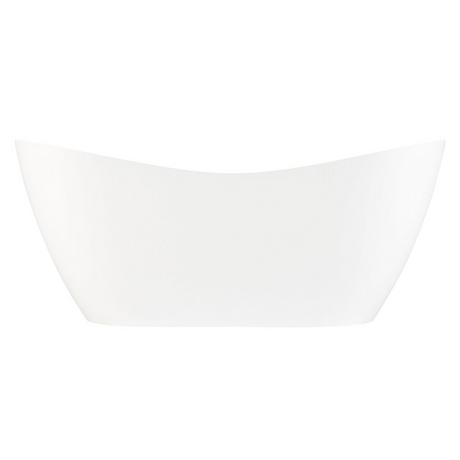 67" Sheba Solid Surface Freestanding Double Slipper Tub - Matte Finish