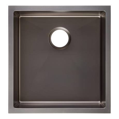 19" Atlas Stainless Steel Undermount Prep Sink - Gunmetal Black