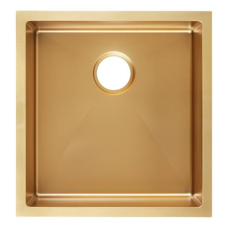 19" Atlas Stainless Steel Undermount Prep Sink - Matte Gold