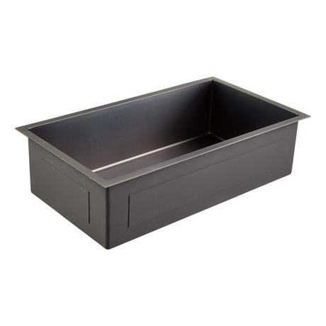 32" Atlas Stainless Steel Undermount Kitchen Sink - Gunmetal Black