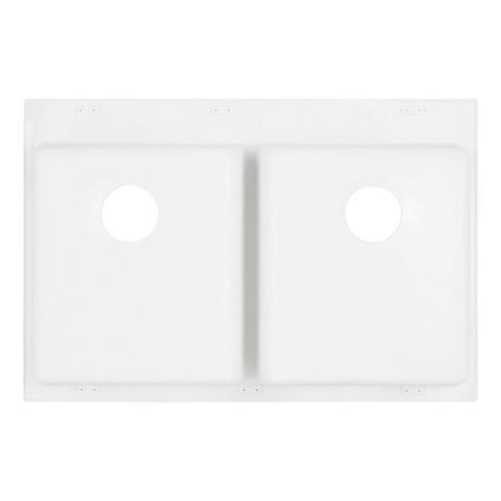 33" Algren Double-Bowl Drop-In Granite Composite Sink - Cloud White