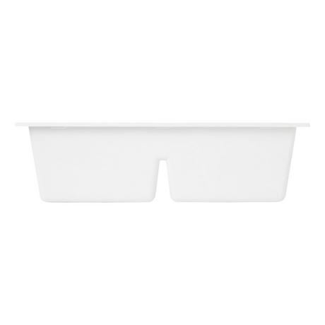 33" Algren Double-Bowl Drop-In Granite Composite Sink - Cloud White
