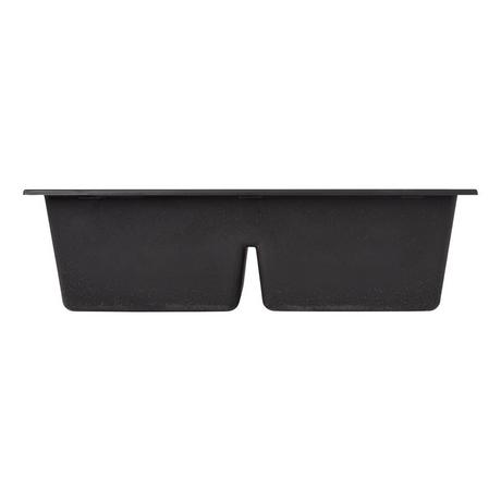 33" Algren Double-Bowl Drop-In Granite Composite Sink - Black