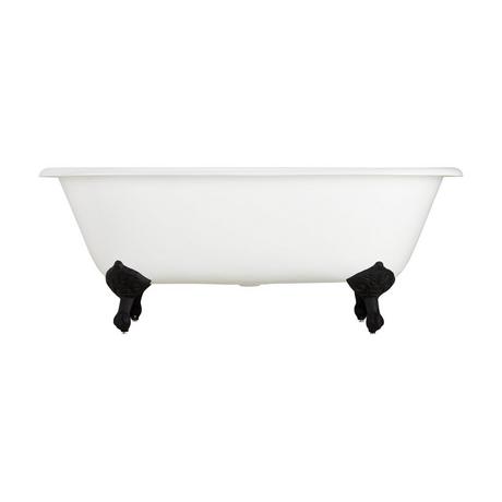 60" Sanford Cast Iron Clawfoot Tub - Rolled Rim - Imperial Feet