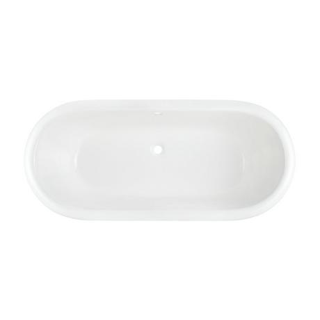 66" Sanford Cast Iron Clawfoot Tub - Rolled Rim - Imperial Feet