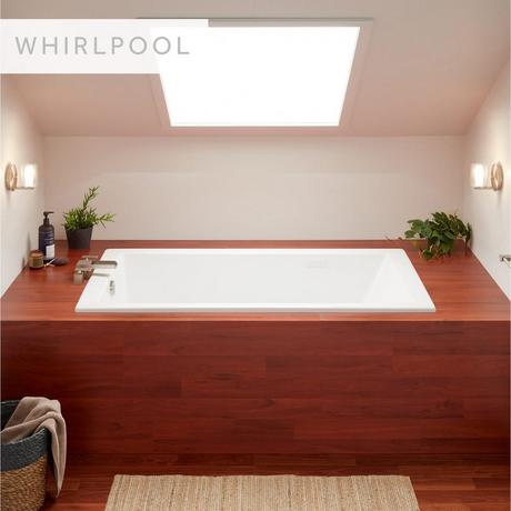 60" x 36" Sitka Acrylic Drop-In Whirlpool Tub - White