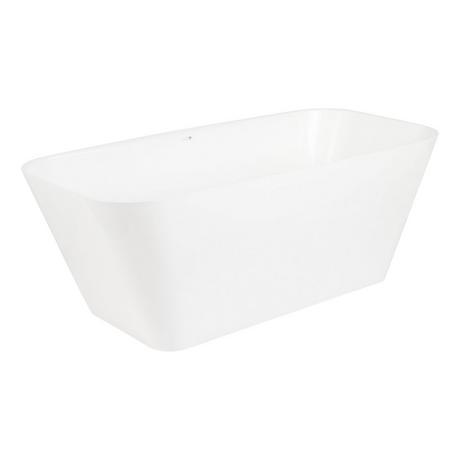 66" Inoma Solid Surface Freestanding Tub - Gloss Finish