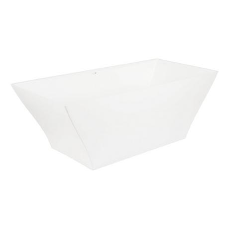 66" Carraway Solid Surface Freestanding Tub - Gloss Finish