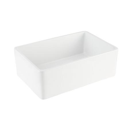 30" Curington Fireclay Farmhouse Sink - Fluted Apron - White