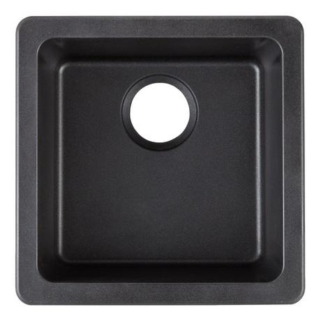 17" Totten Granite Composite Undermount Prep Sink - Black