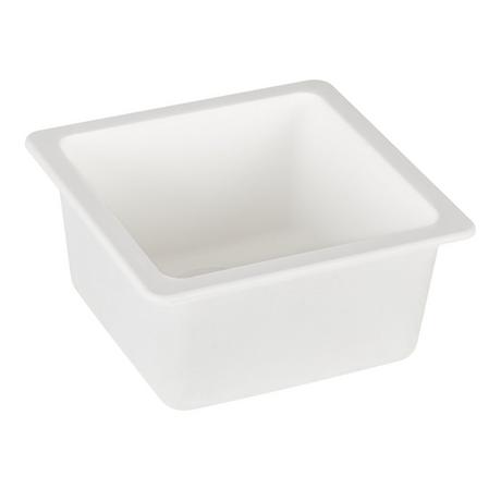 17" Totten Granite Composite Drop-In Prep Sink - White