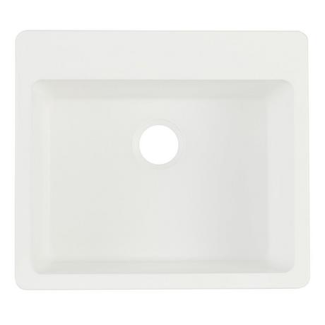 25" Totten Granite Composite Undermount Kitchen Sink - White