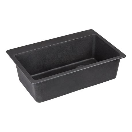 33" Totten Granite Composite Drop-In Kitchen Sink - Black