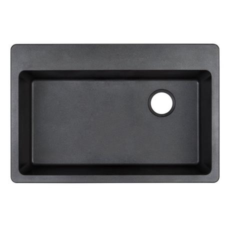 33" Totten Granite Composite Drop-In Kitchen Sink - Black