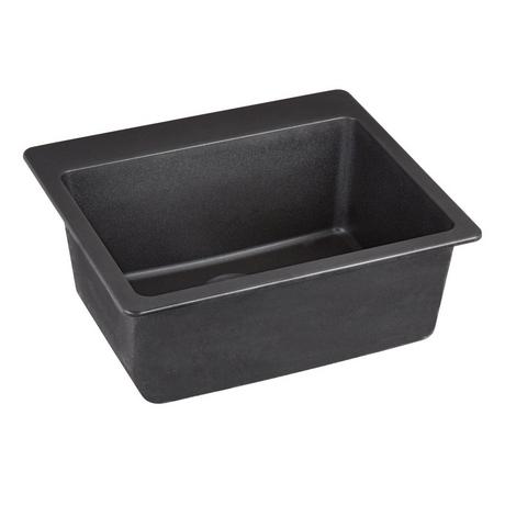 25" Totten Granite Composite Undermount Kitchen Sink - Black