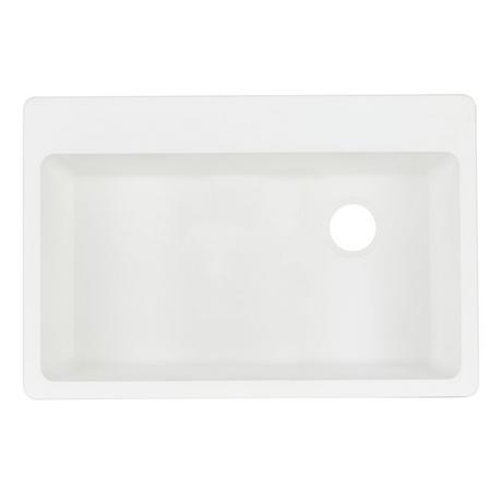 33" Totten Granite Composite Undermount Kitchen Sink - White