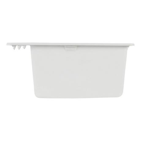 33" Totten Double-Bowl Granite Composite Drop-In Kitchen Sink - White