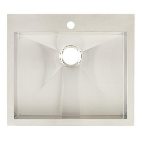 25" Sitka Stainless Steel Undermount Kitchen Sink - 4-Hole