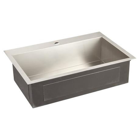 33" Sitka Stainless Steel Undermount Kitchen Sink - Single-Hole
