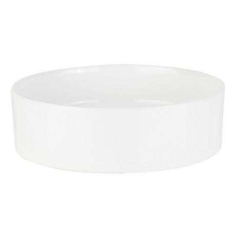 Hibiscus White Round Fireclay Vessel Sink