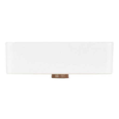 Hibiscus White Square Fireclay Vessel Sink