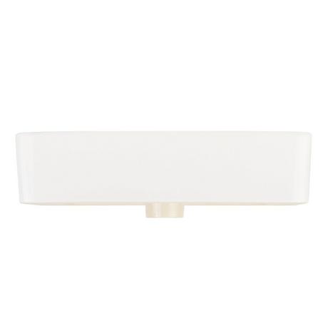 Hibiscus White Rectangular Fireclay Vessel Sink