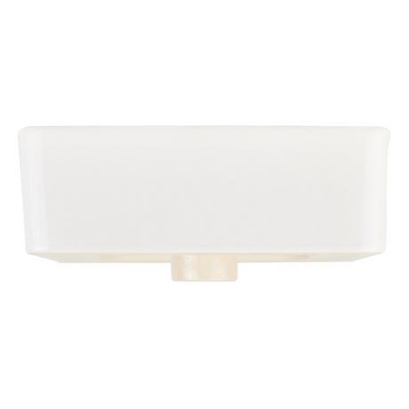 Hibiscus White Rectangular Fireclay Vessel Sink