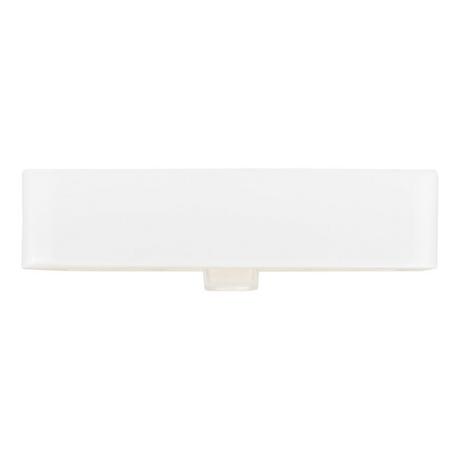 Hibiscus White Rectangular Fireclay Vessel Sink - Single Hole