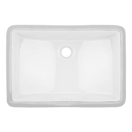 18" Myers Rectangular Porcelain Undermount Bathroom Sink
