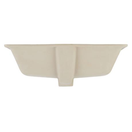 Sawgrass White Rectangular Porcelain Undermount Bathroom Sink