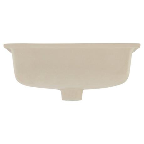 Destin White Square Porcelain Undermount Bathroom Sink