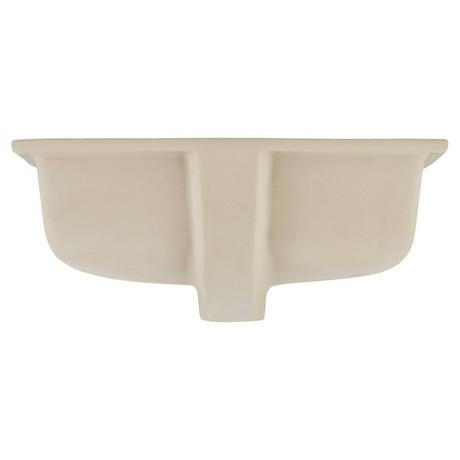 Destin White Square Porcelain Undermount Bathroom Sink