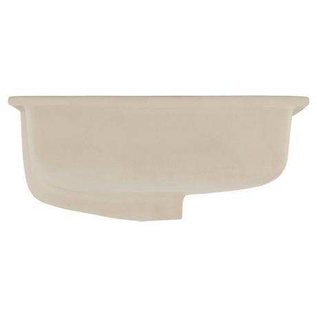 Destin White Square Porcelain Undermount Bathroom Sink