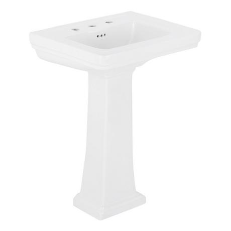 Key West White Porcelain Pedestal Sink