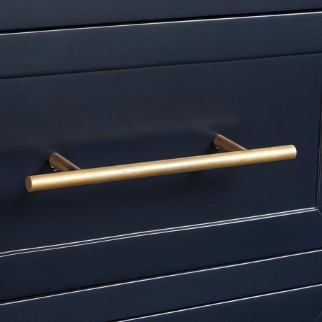 60" Robertson Mahogany Console Double Vanity for Undermount Sinks - Midnight Navy Blue