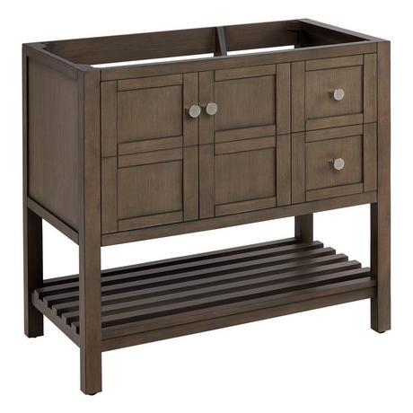 36" Olsen Console Vanity for Left Offset Rectangular Undermount Sink - Ash Brown