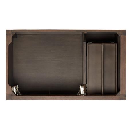 36" Olsen Console Vanity for Left Offset Rectangular Undermount Sink - Ash Brown