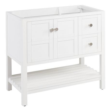 36" Olsen Console Vanity for Left Offset Rectangular Undermount Sink - Soft White