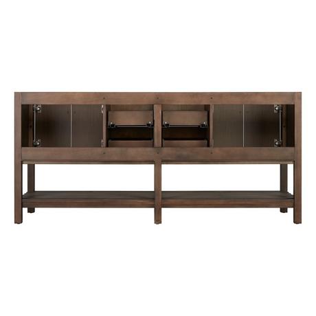 72" Olsen Double Console Vanity for Rectangular Undermount Sinks - Ash Brown